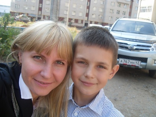 Наталья Феофилактова с сыном