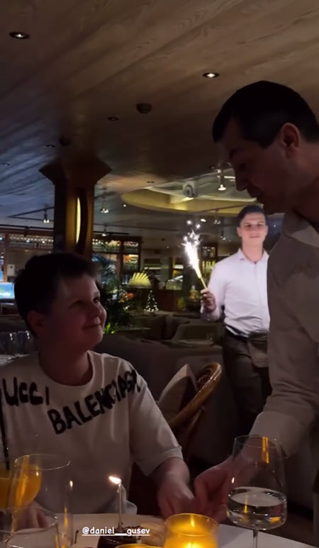 Сыну Антона Гусева и Евгении Феофилактовой исполнилось 13 лет